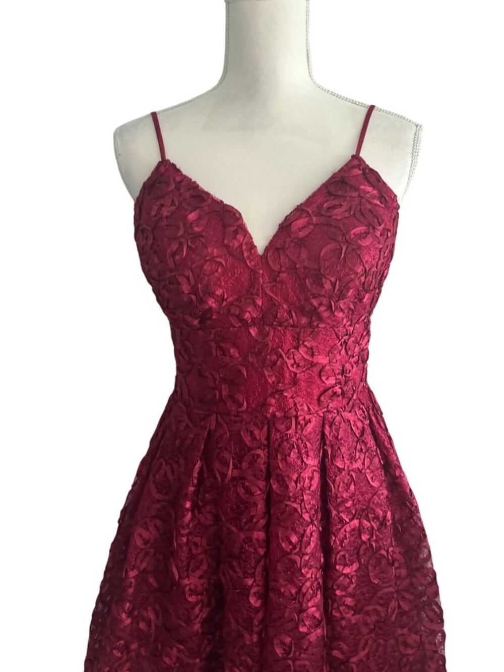 NICOLE MILLER Scarlet Rosette Detail Line Dress Size 8 - Picture 2 of 9
